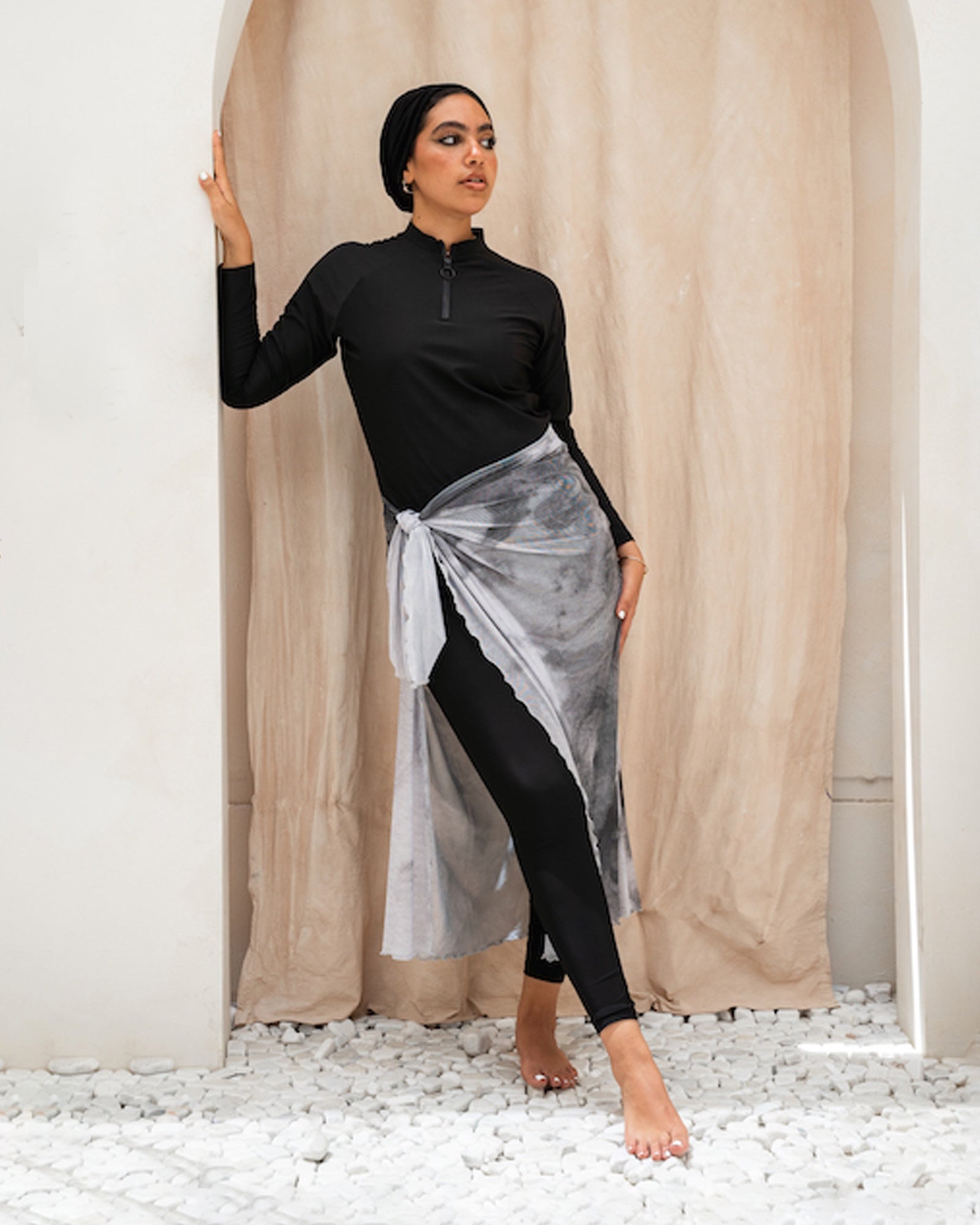 Marble Mesh Wrap - Grey