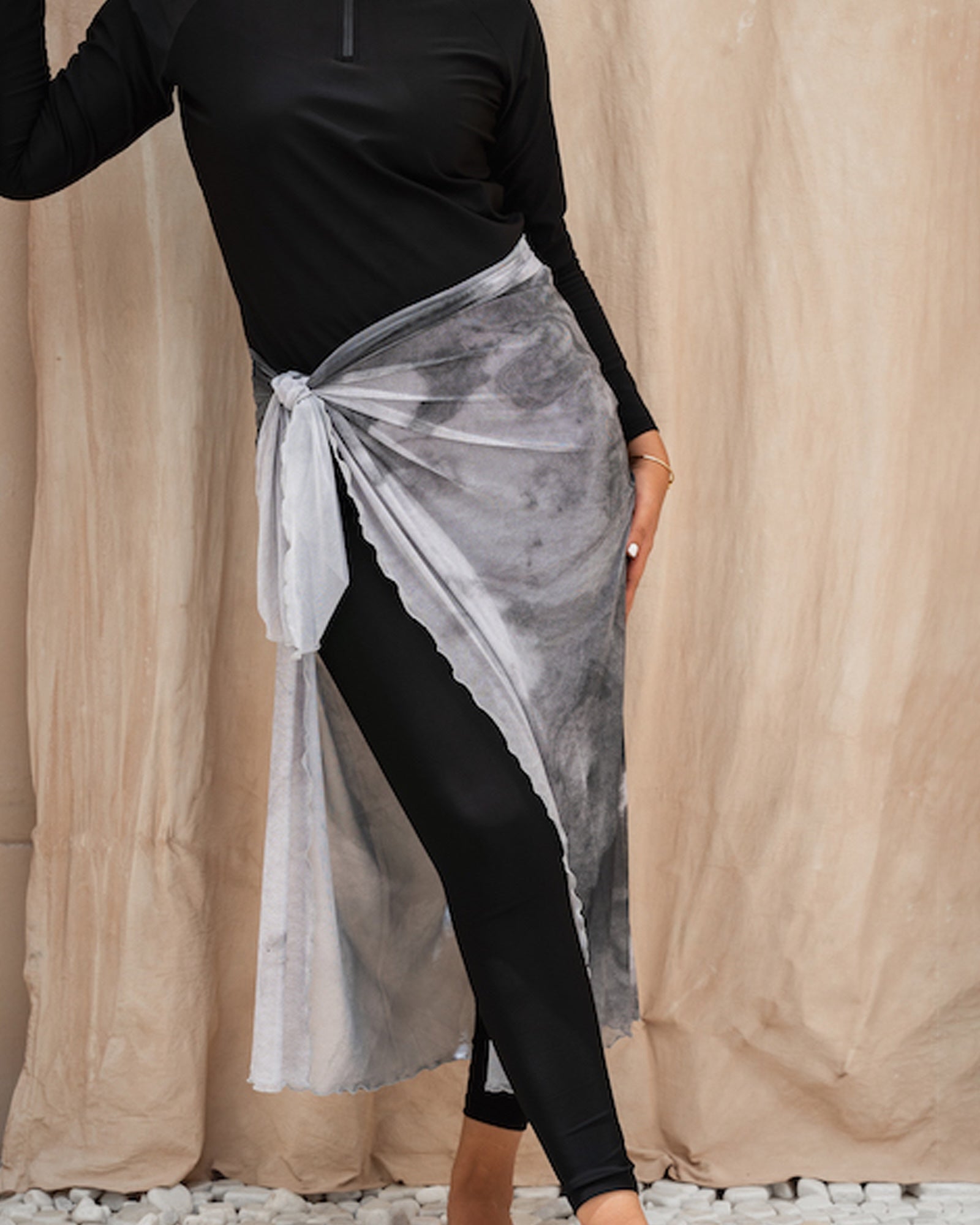 Marble Mesh Wrap - Grey