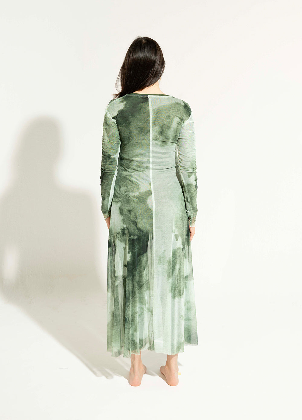 Marble Mesh Coverup - Olive Green