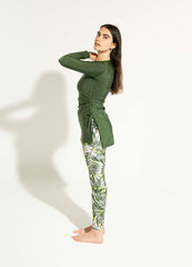 Swim Leggings - Palm Leaves