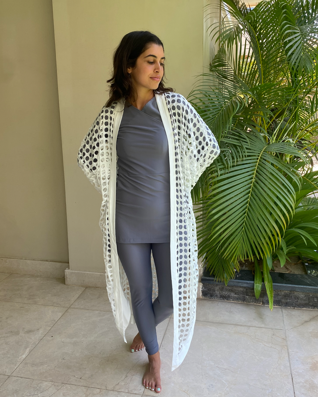 White Rondelle Kimono